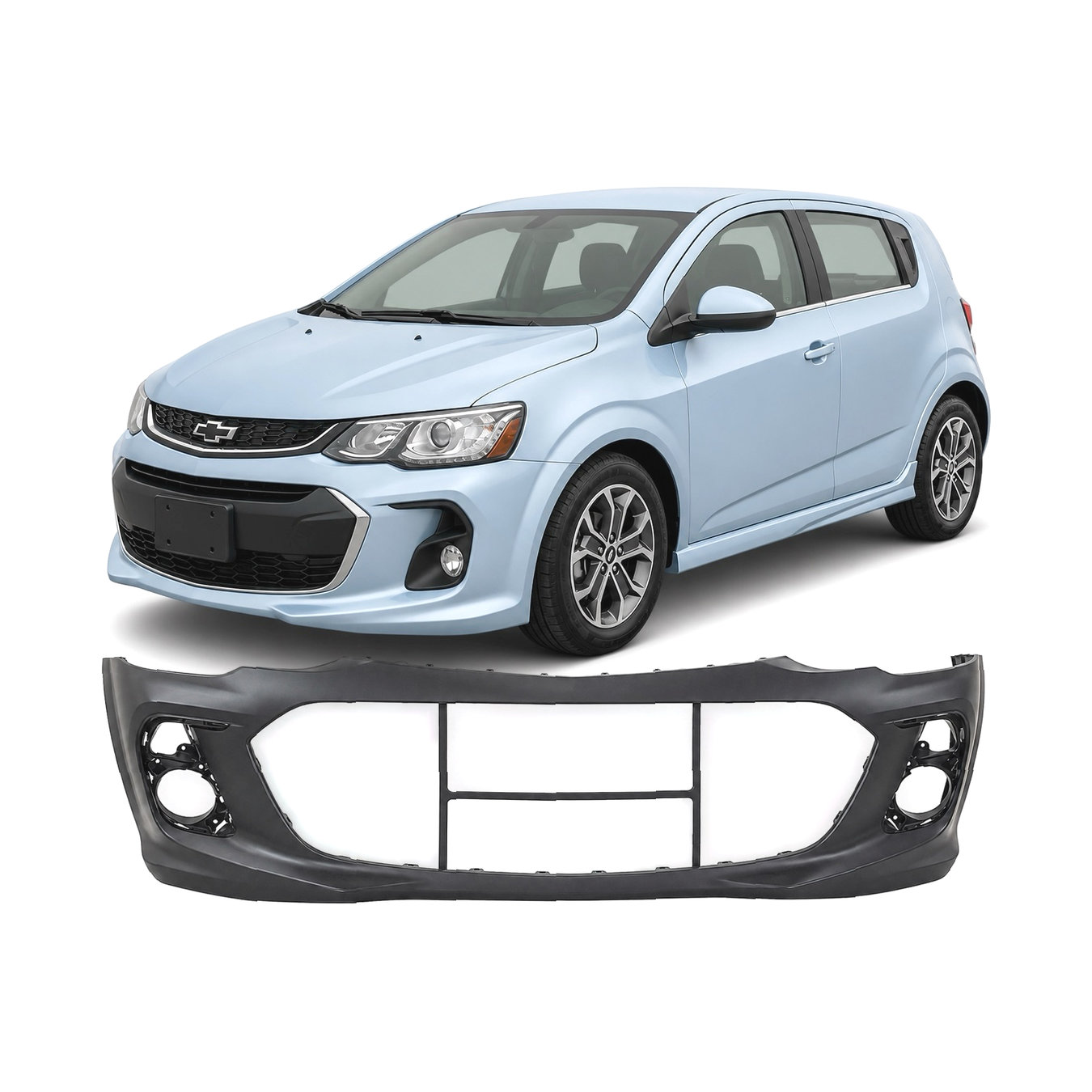 2017 - 2020 Chevrolet Sonic Front Bumper Cover