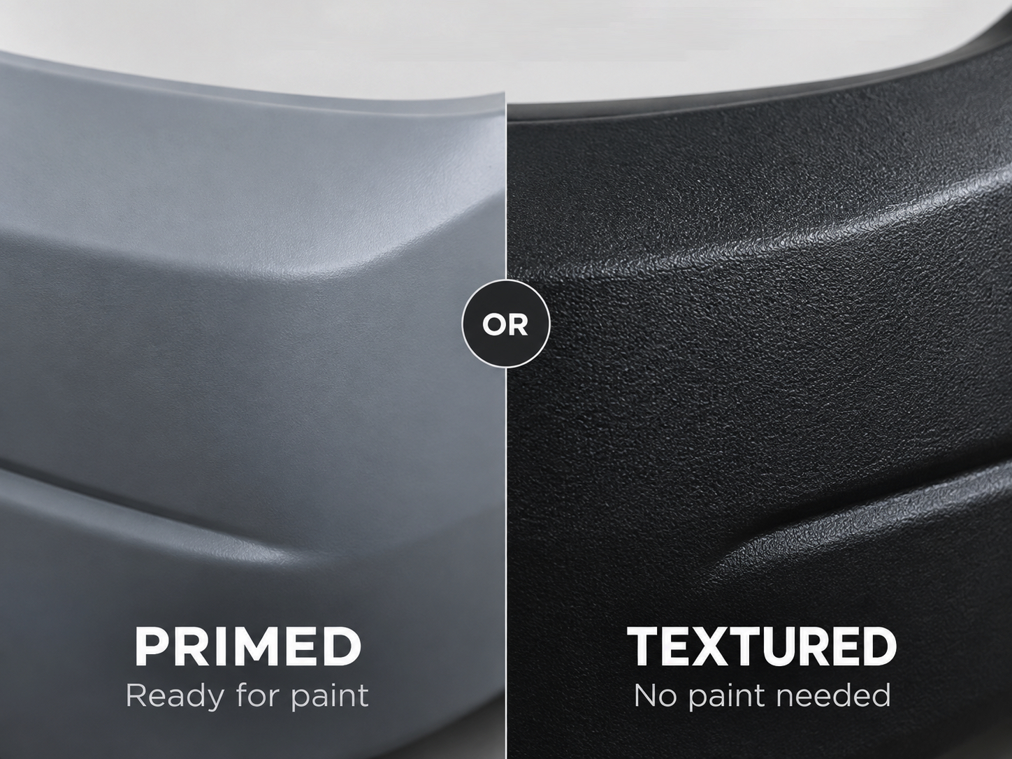 BumperHub bumper finish types textured or primed