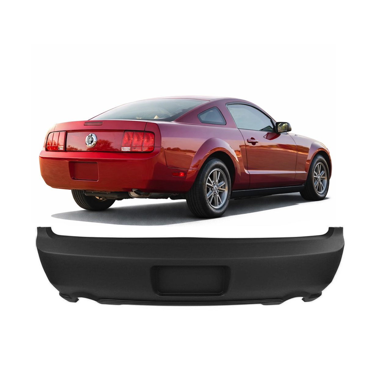 Rear Bumper Cover for Ford Mustang GT 2005-2009 5R3Z17K835BAA