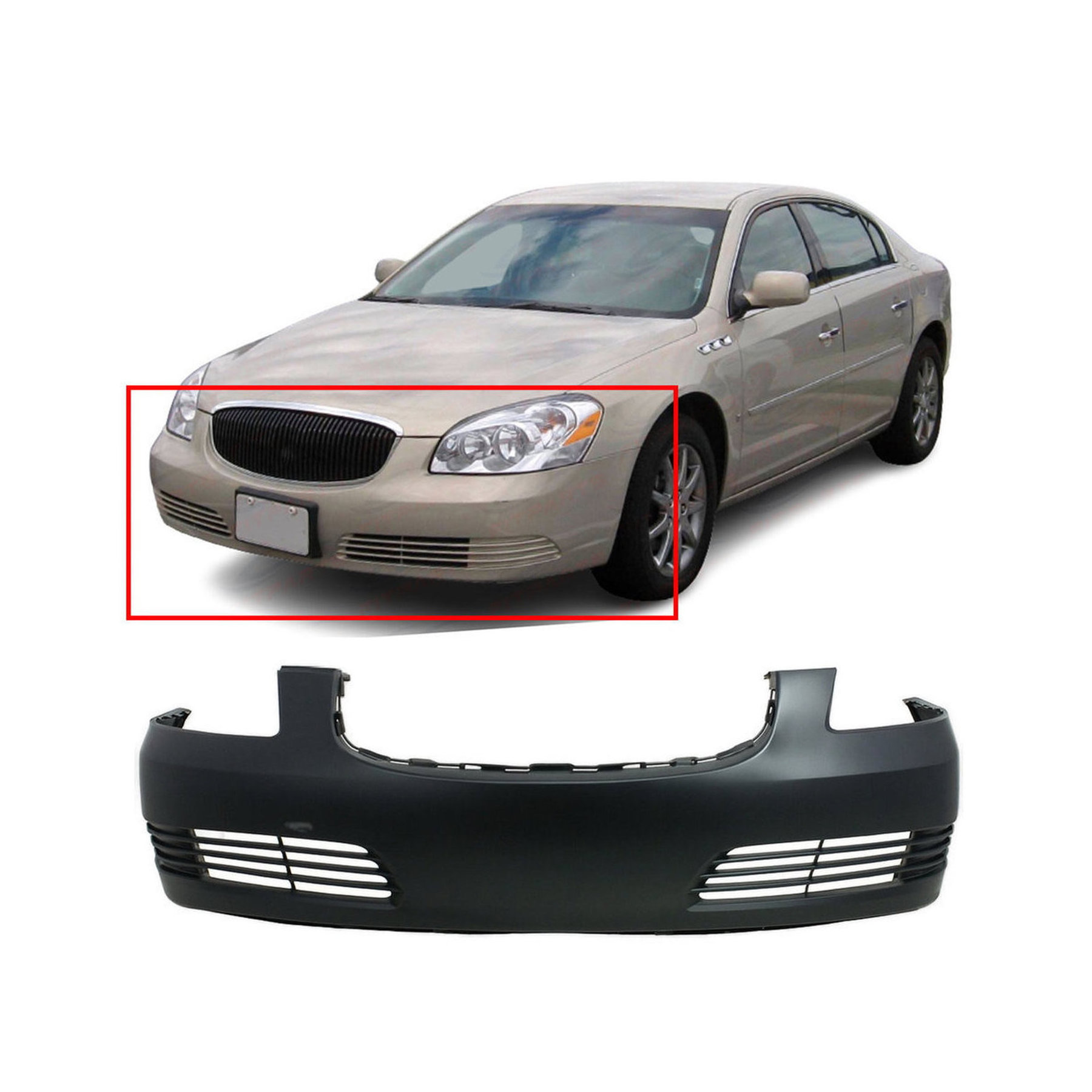 クリーパー 2012年号 セット Front Bumper Cover For 2006-2011 Buick Lucerne CX CXL Primed