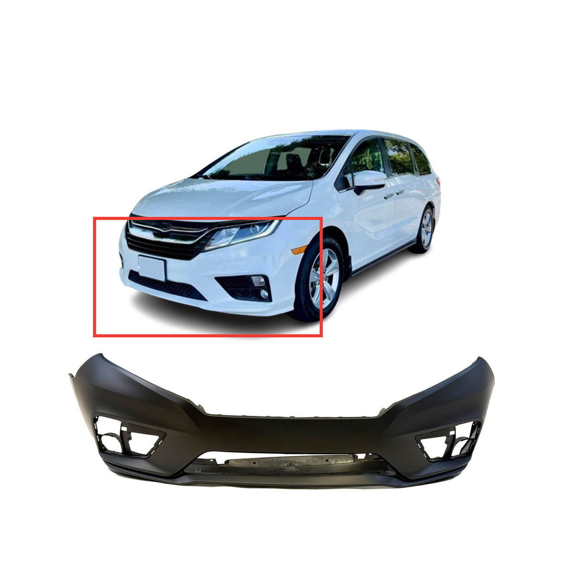 Front Bumper Cover for 2018-2020 Honda Odyssey EX LX 04711THRA00ZZ