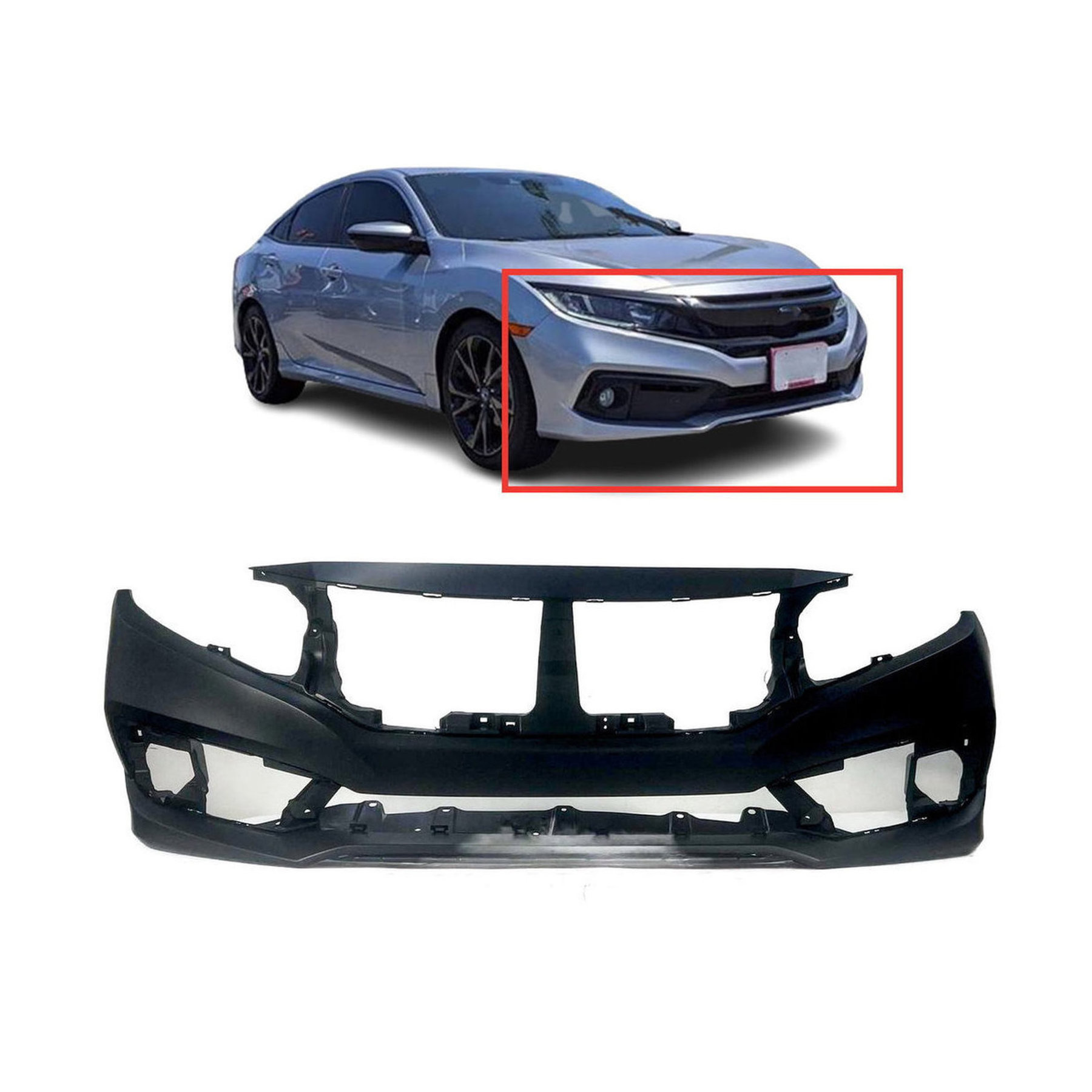 2019 - 2021 Honda Civic Front Bumper Cover