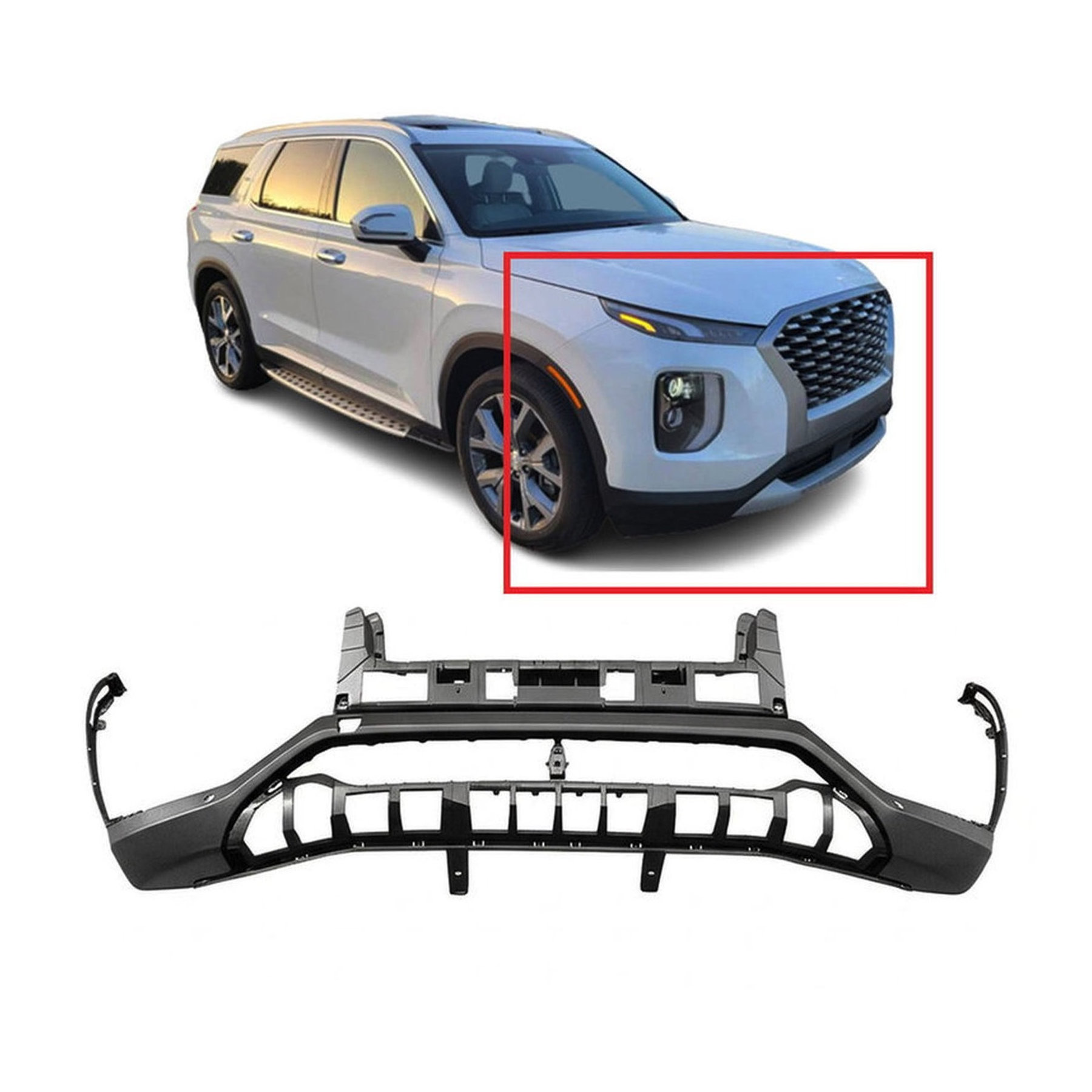 Front Lower Bumper Cover For 2020-2022 Hyundai Palisade 86550S8110