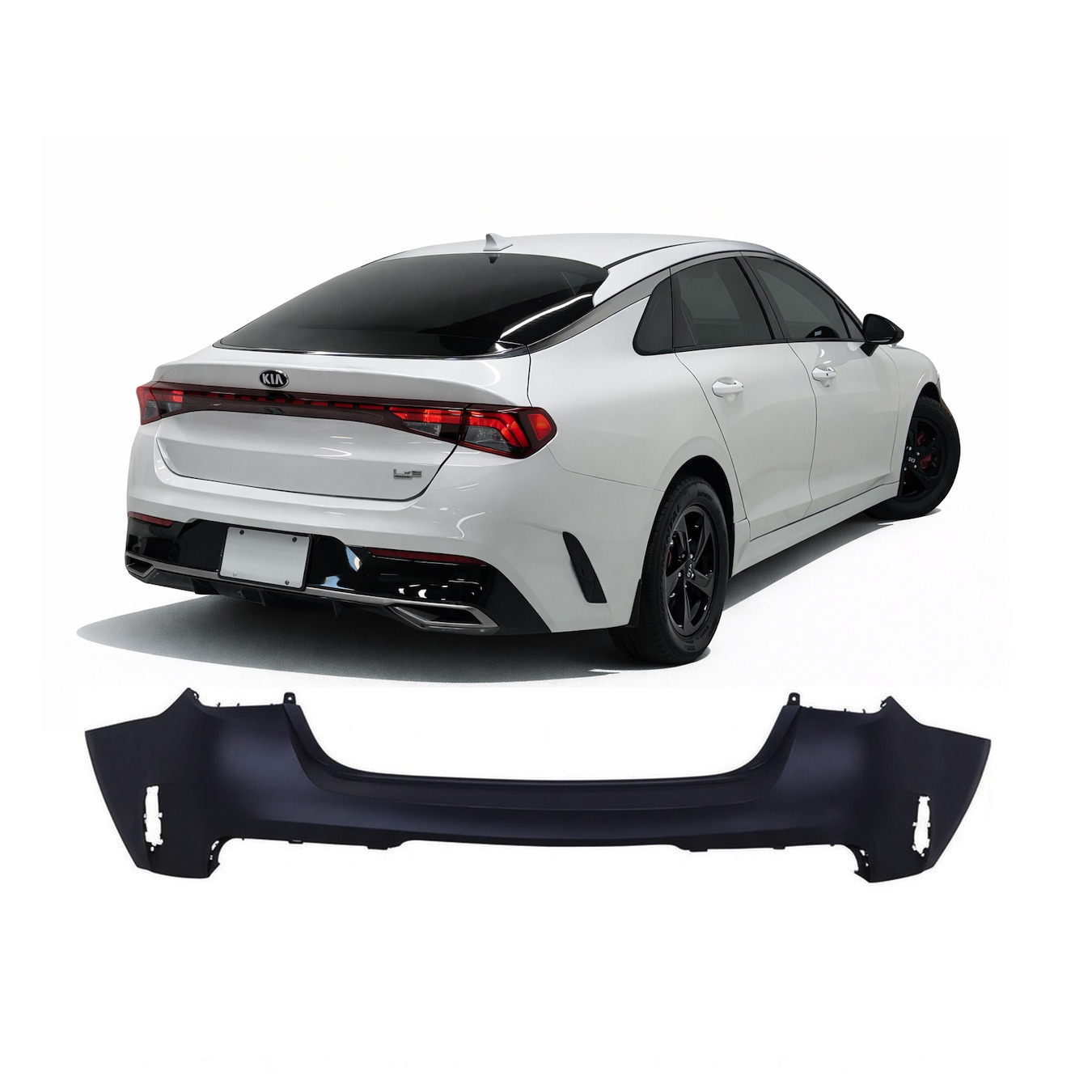 ＰＬ-0106-Ｌ5 1127-Ｌ2 0105-ＬＬ1 Rear Bumper Cover for Kia K5 2021-2024 Primed LX LXS, 86611-L3000