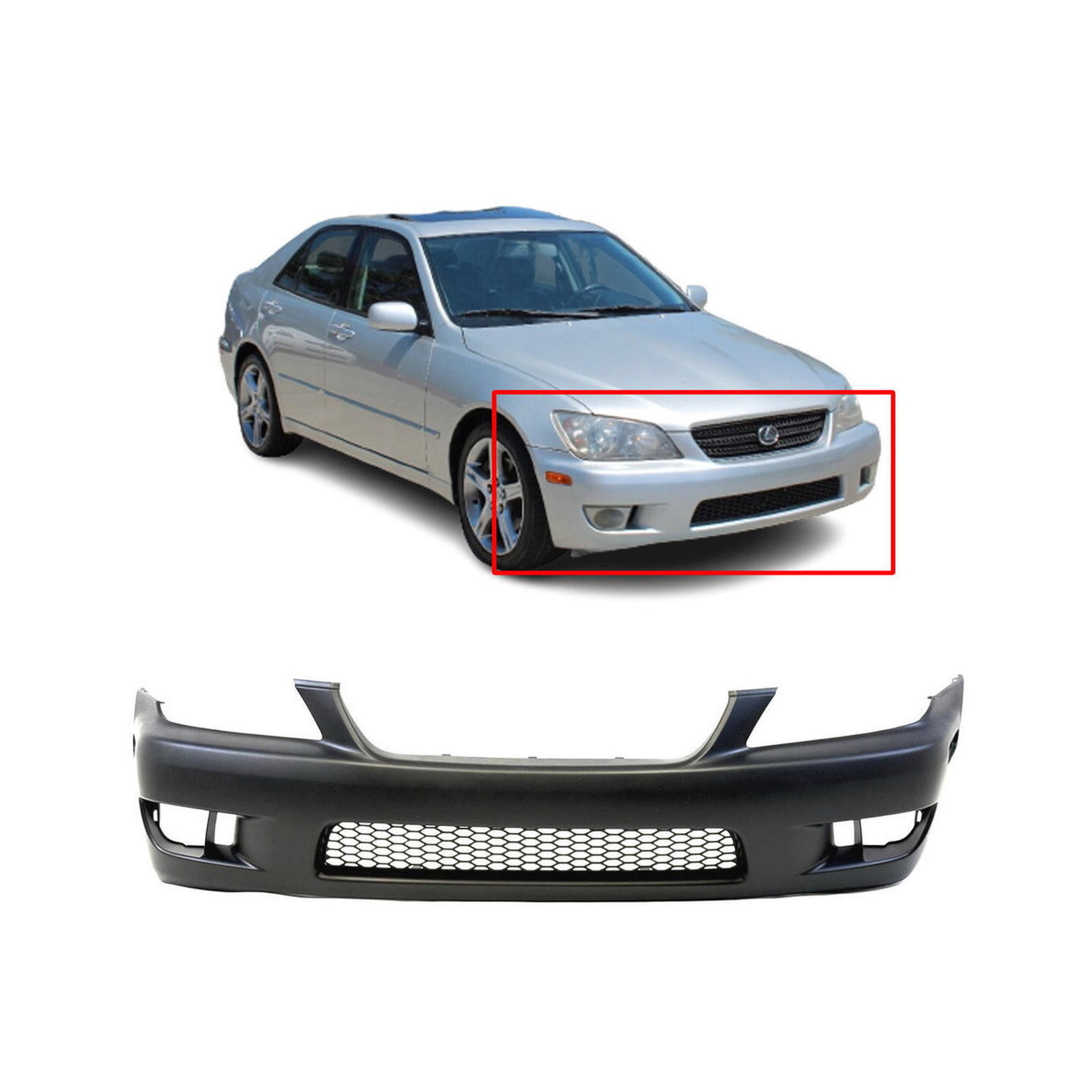 Front Bumper Cover For 2001-2005 Lexus IS300 Primed 5211953903