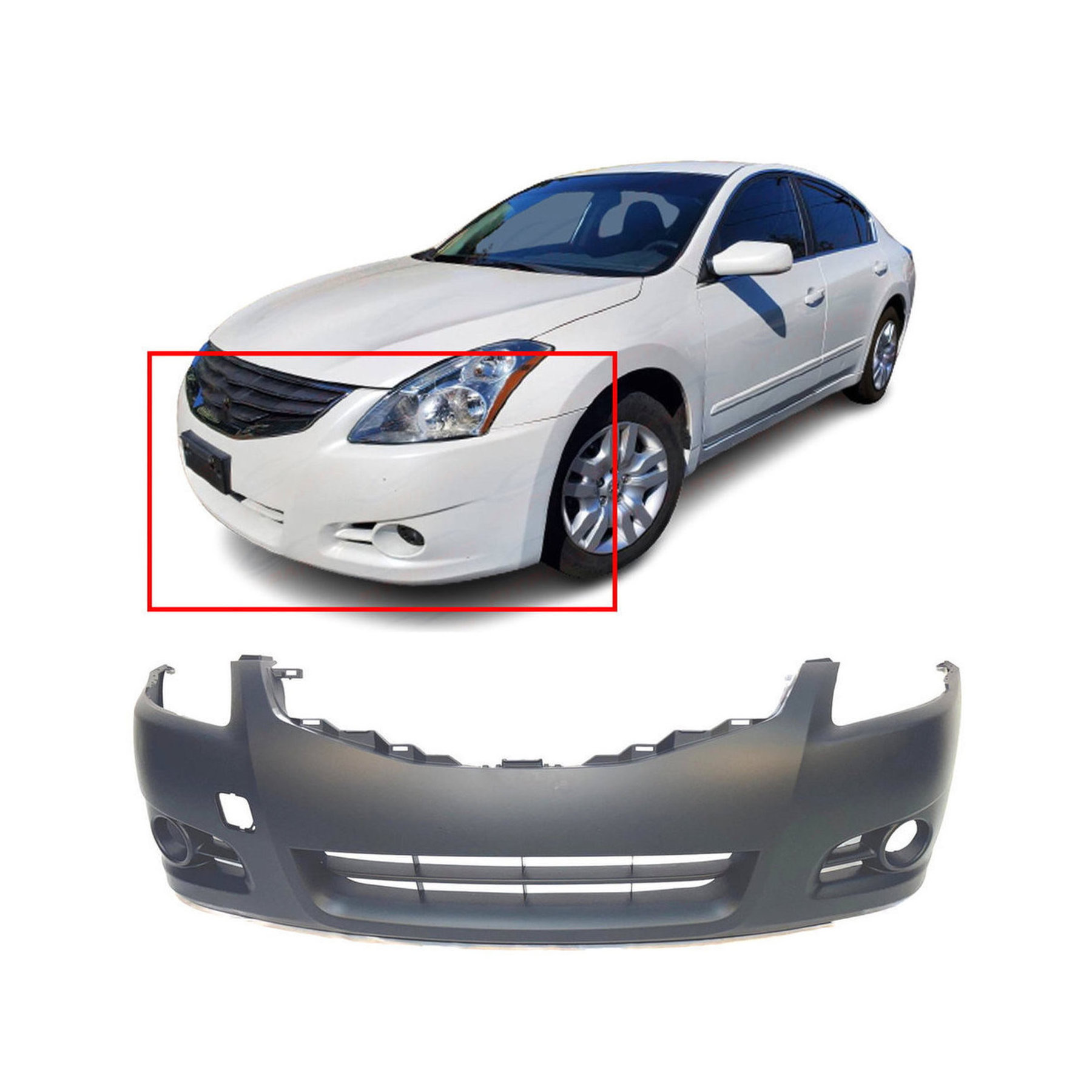 2010 - 2012 Nissan Altima Front Bumper Cover