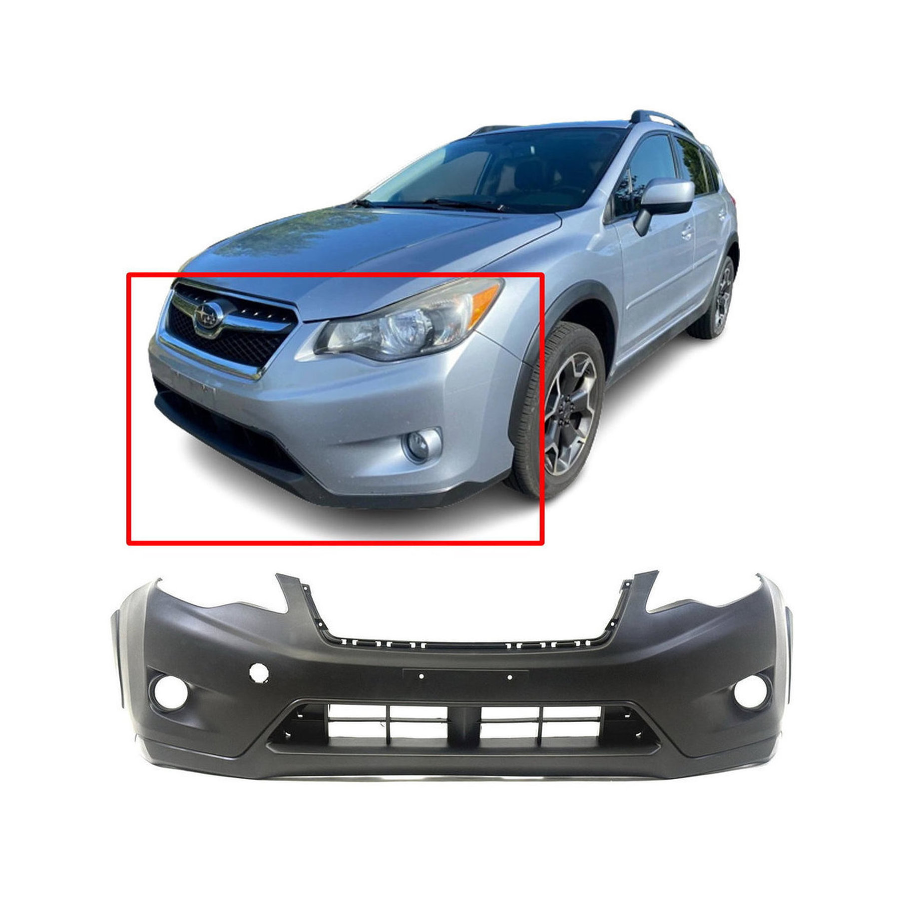 2013-2015 Subaru XV Crosstrek Primed Front Bumper Cover SU1000172