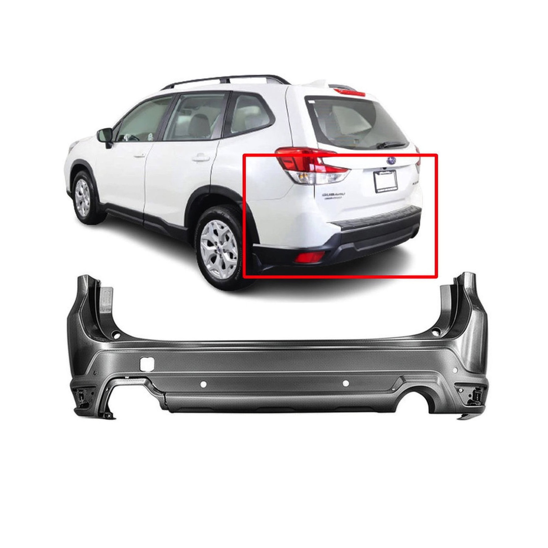2019 - 2022 Subaru Forester Rear Bumper Cover