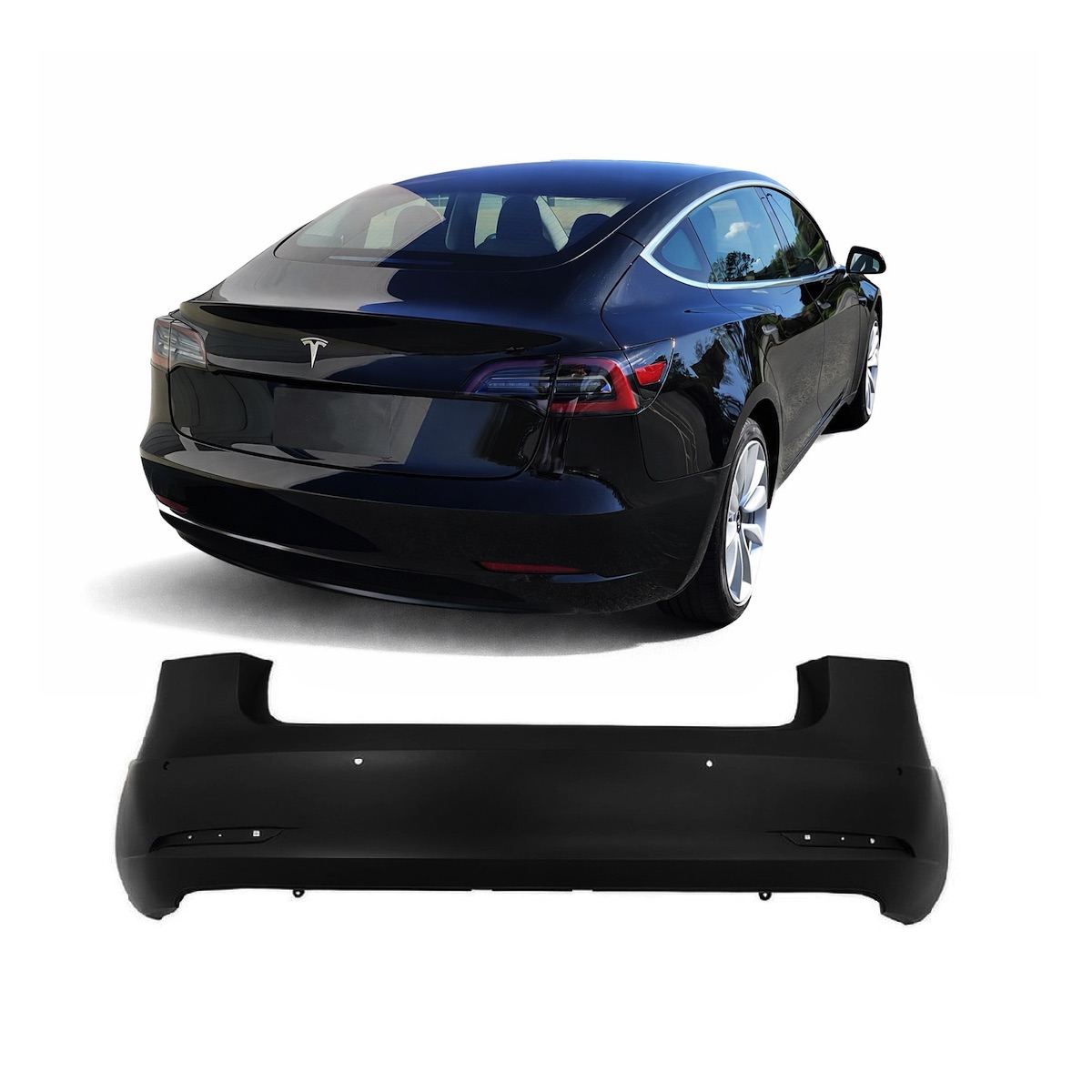 2017 - 2023 Tesla Model 3 Rear Bumper Cover