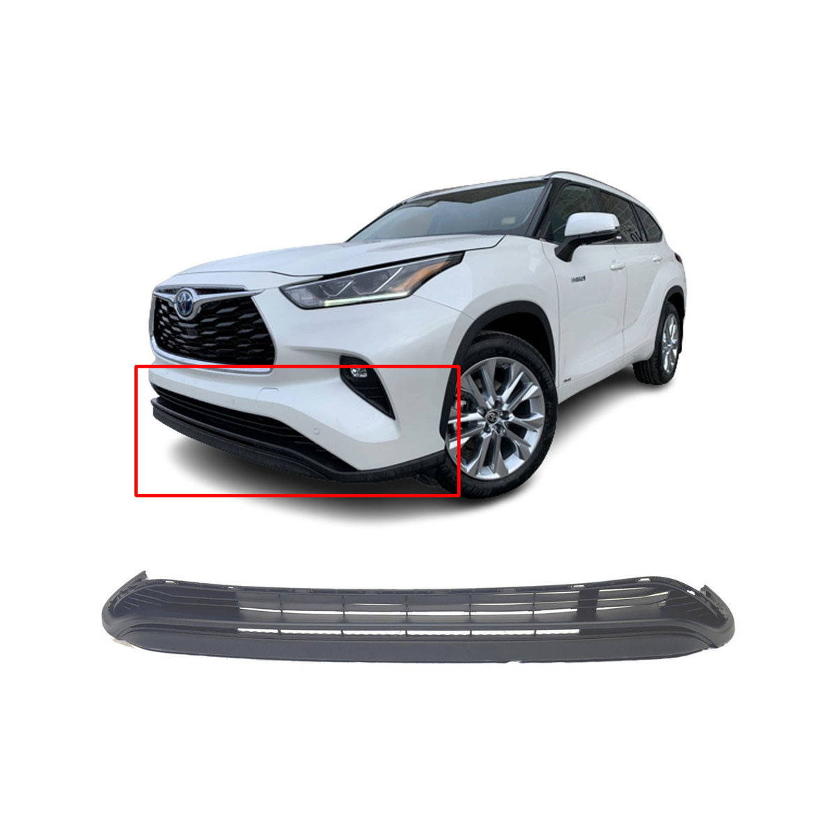 Front Lower Bumper Cover For 2020-2021 Toyota Highlander Primed