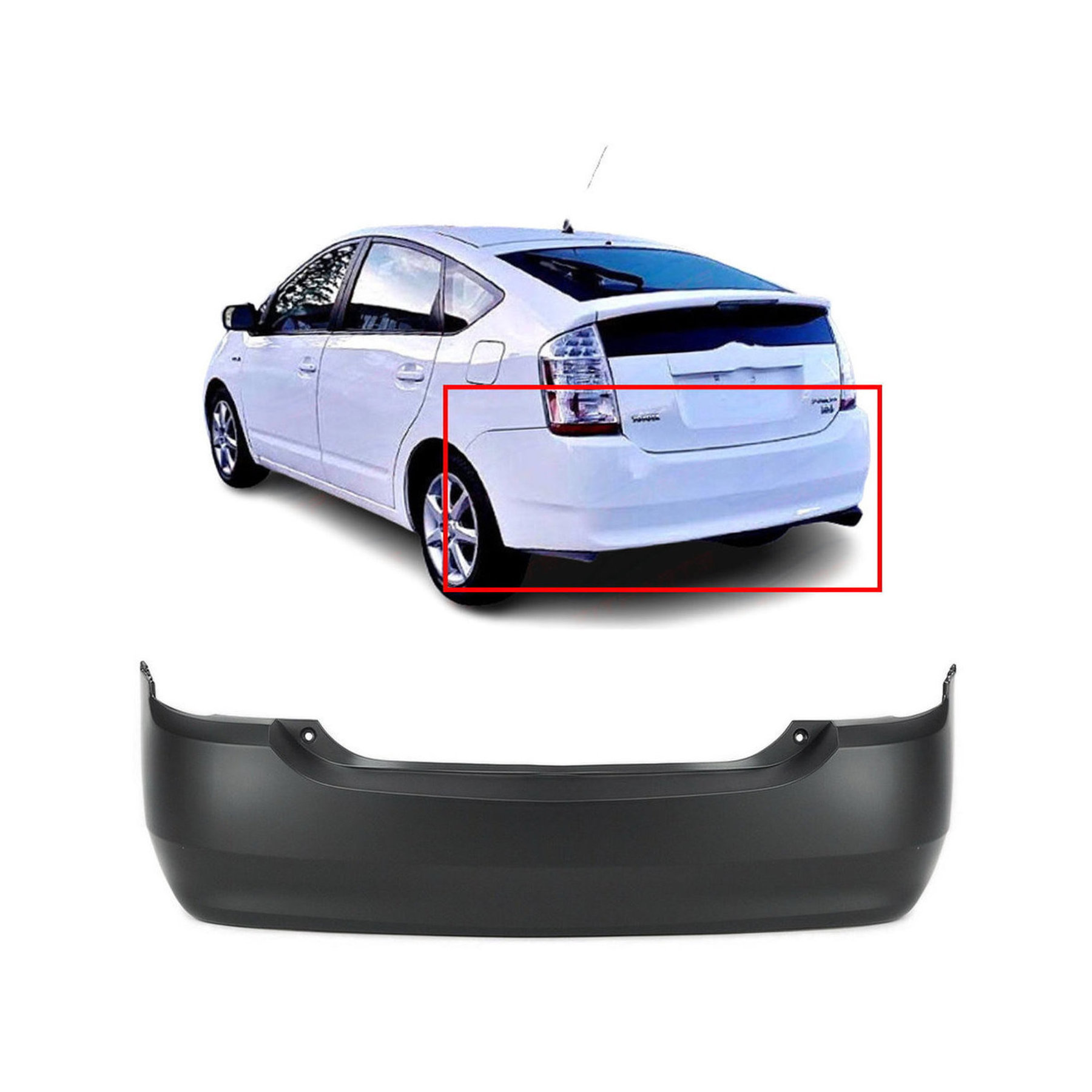 2004 - 2009 Toyota Prius Rear Bumper Cover