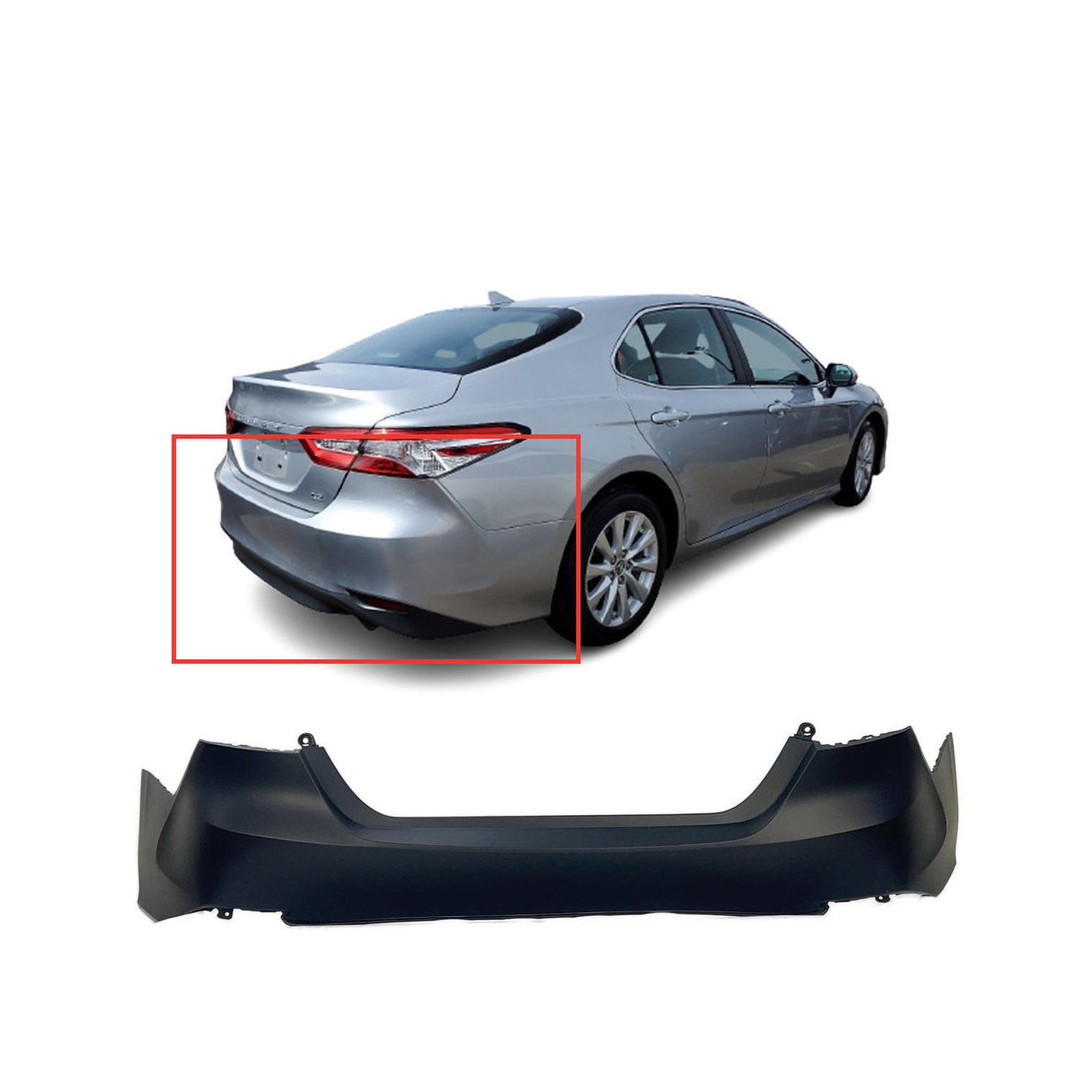 Rear Bumper Cover for 2018-2020 Toyota Camry LE Hybrid 521590X913