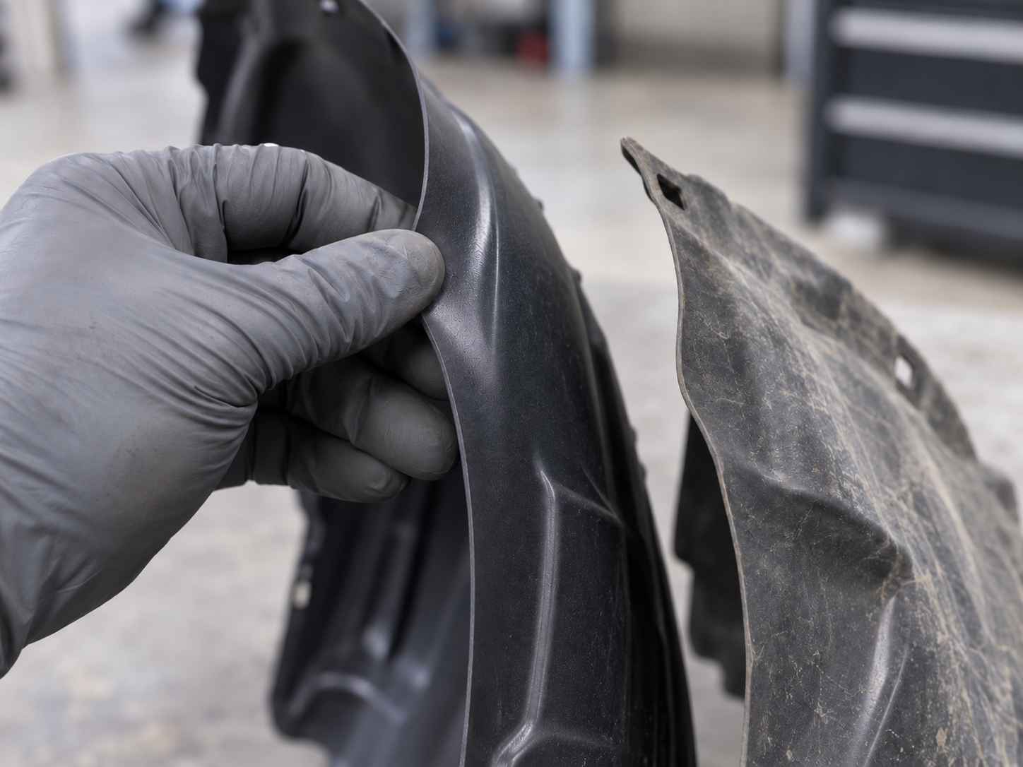 BumperHub flexible fender liner material