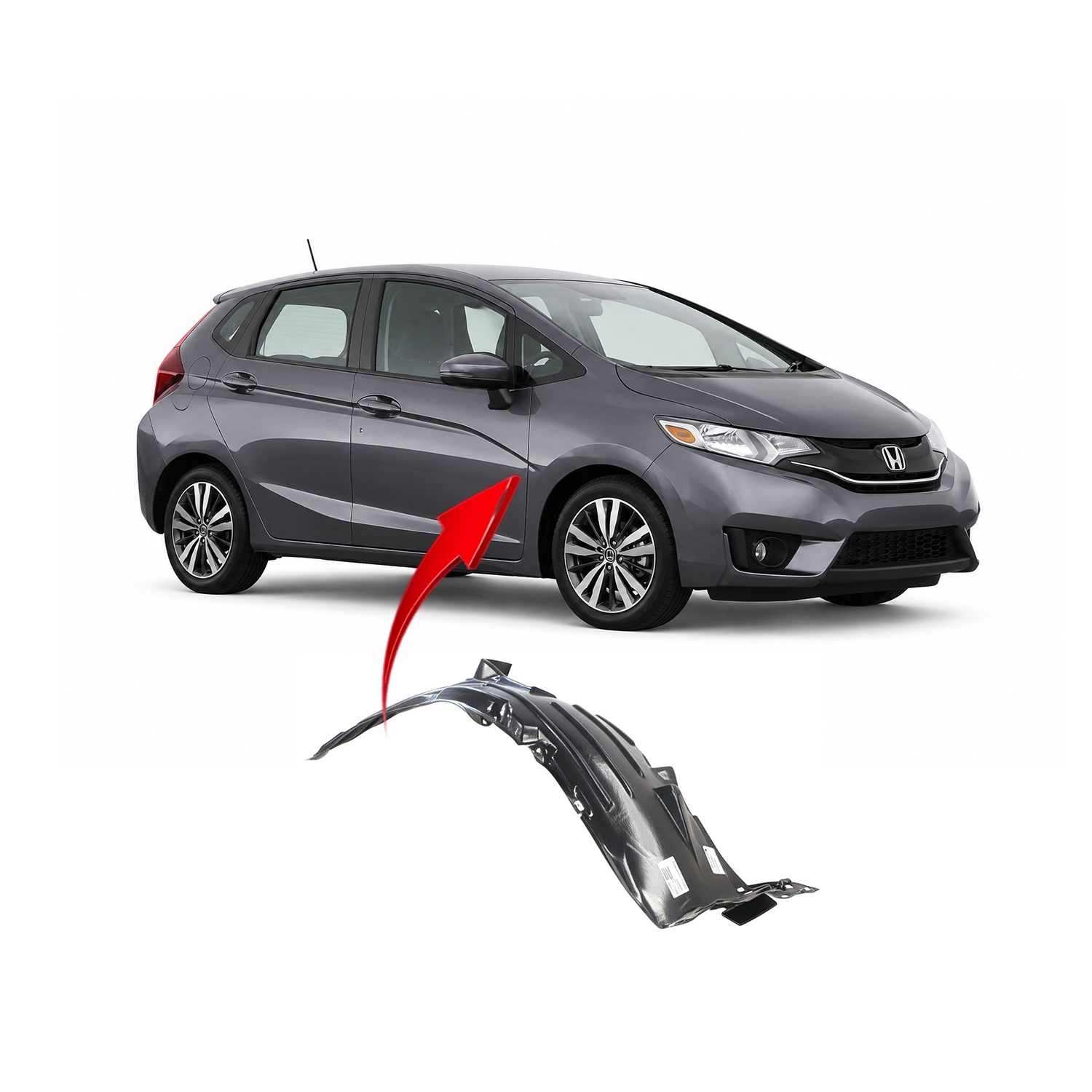2015-2017 Honda Fit Hatchback Front Right Fender Liner HO1249159